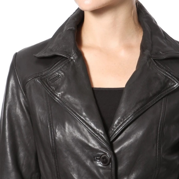 CRINKLED WASHED LEATHER TRENCH - Picture 2 of 15